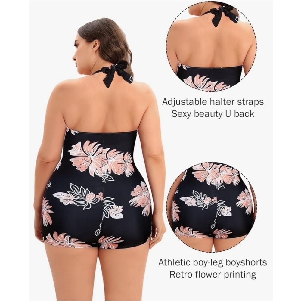 CENTURY STAR - Size 14 Peach Boy Short Halter Neck Swimsuit - Picture 2 of 11